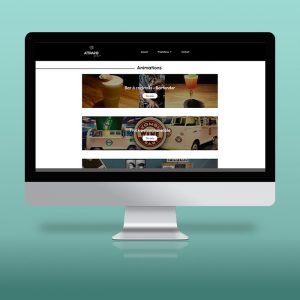 Conception du site catalogue de l'agence Attrape-Rêve et référencement (SEO). Aperçu d'une page prestations.