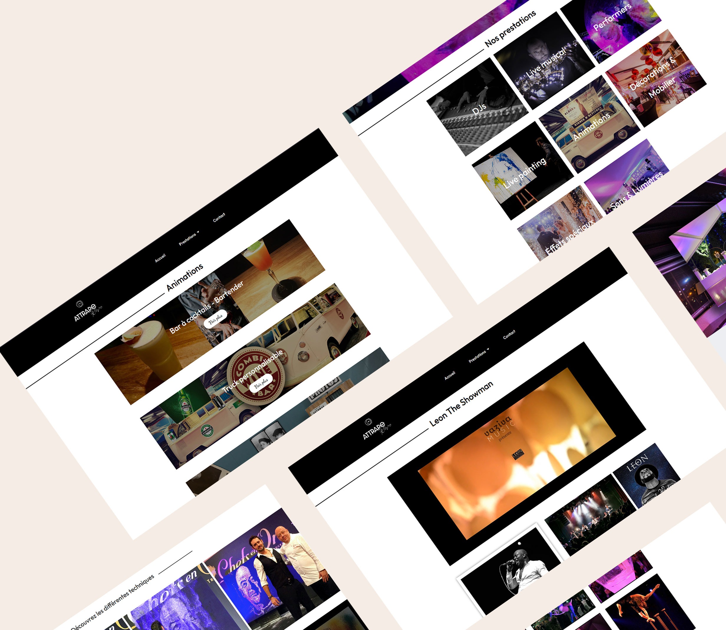 Images de parties du site.