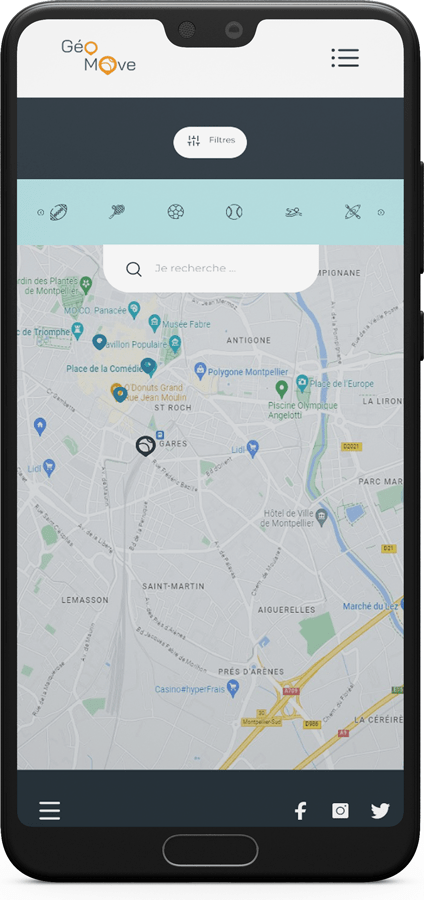 Image de la web app Géo Move.