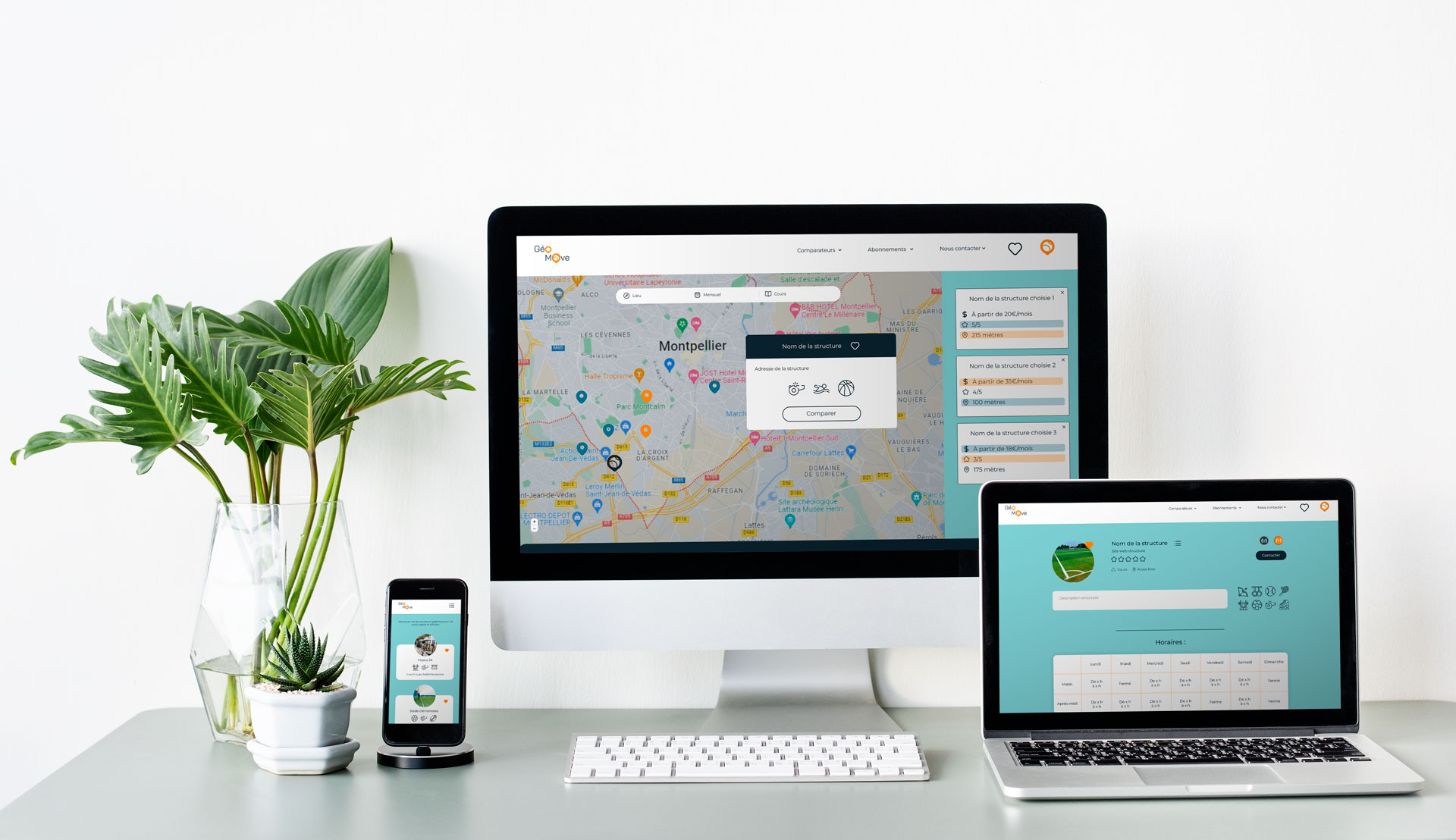 Image d'un site responsive.