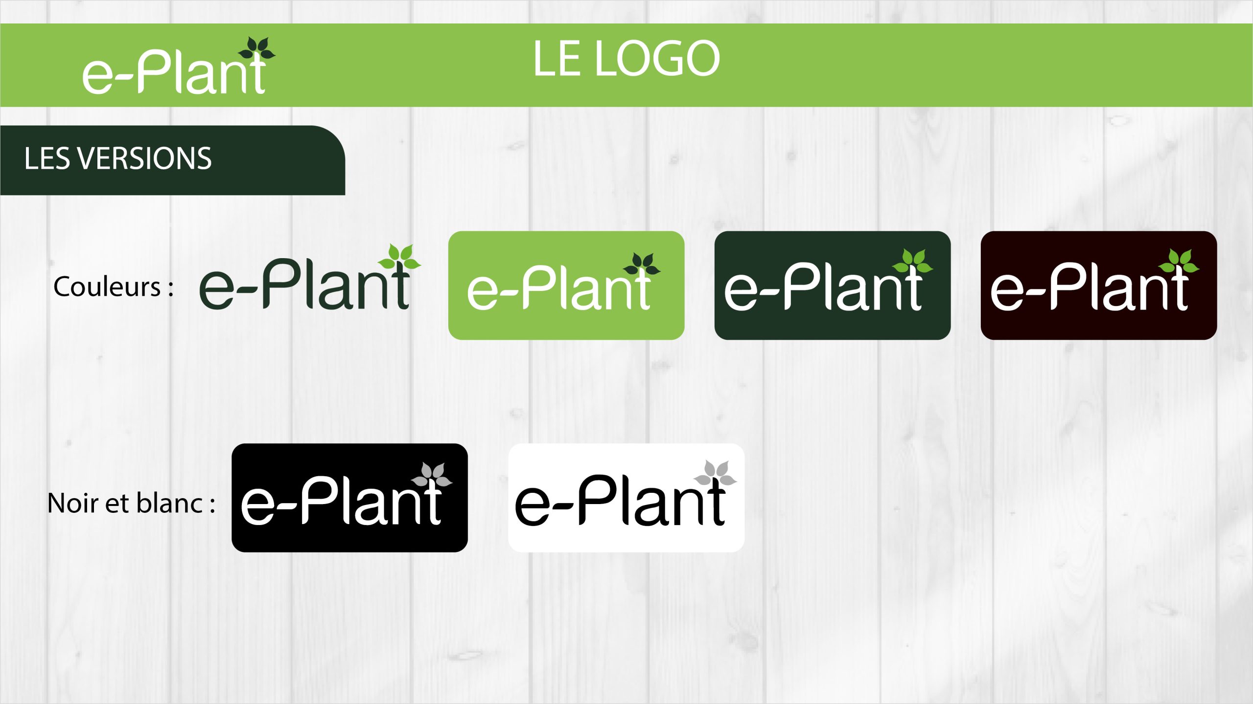 Variantes des logos en fonction des fonds.