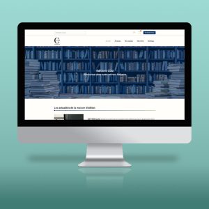Conception du site internet e-commerce des éditions Claz avec référencement, formation et maintenance.
